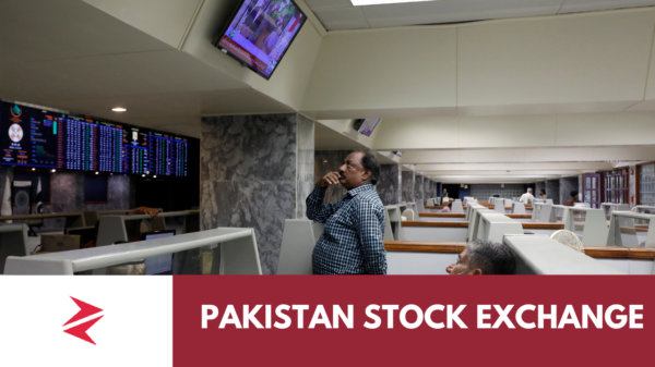 Featured image showing KSE-100 index crossing 172,000 points, representing Pakistan Stock Exchange’s historic rally and 2025 market growth.