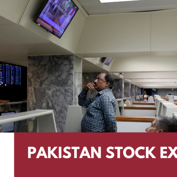 Featured image showing KSE-100 index crossing 172,000 points, representing Pakistan Stock Exchange’s historic rally and 2025 market growth.