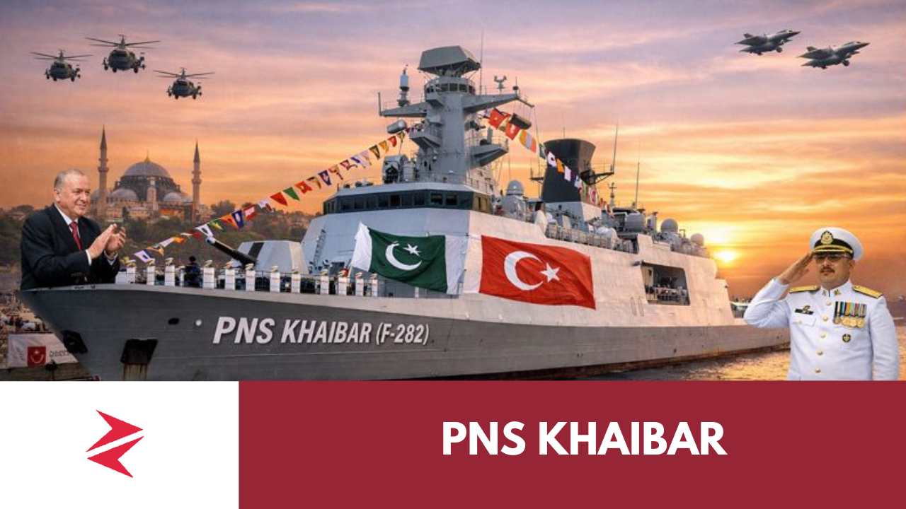 PNS Khaibar in Istanbul at sunset