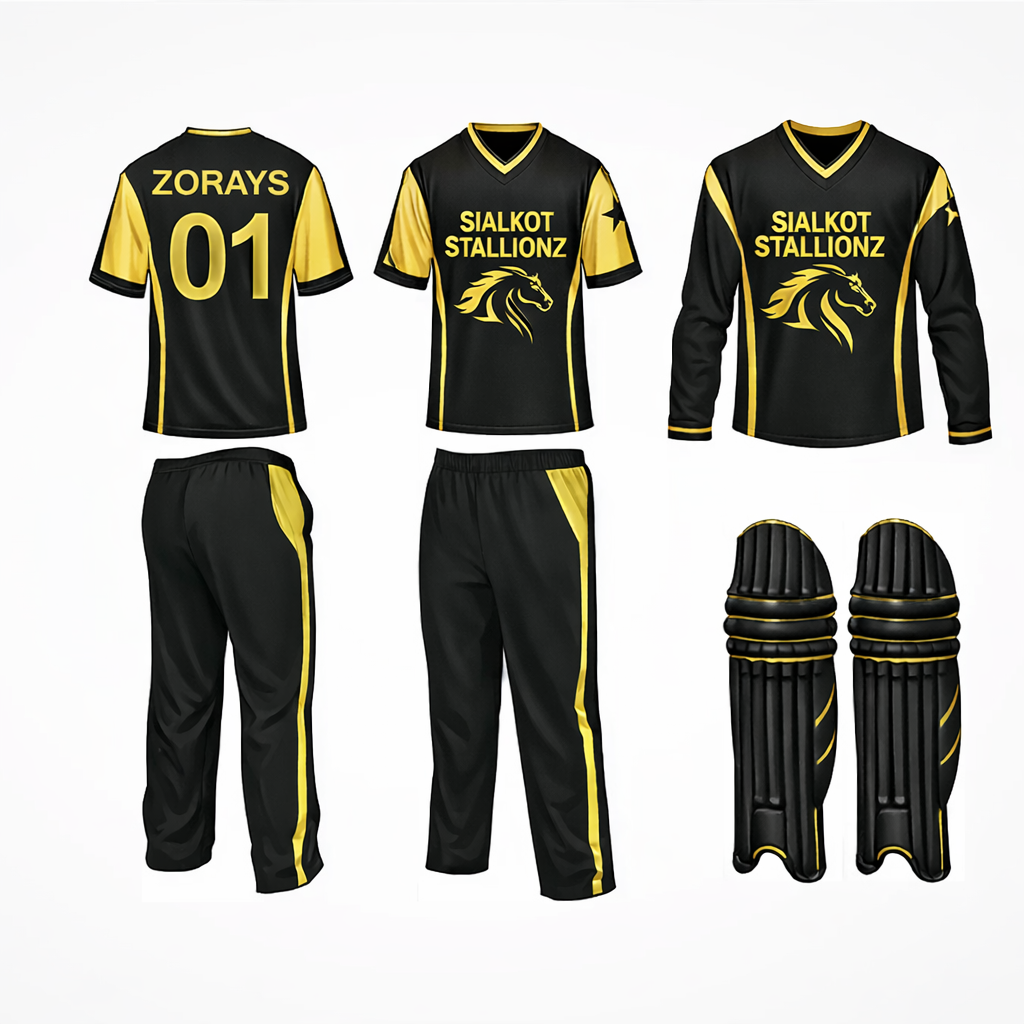 Sialkot Stallionz cricket uniform set by Zorays