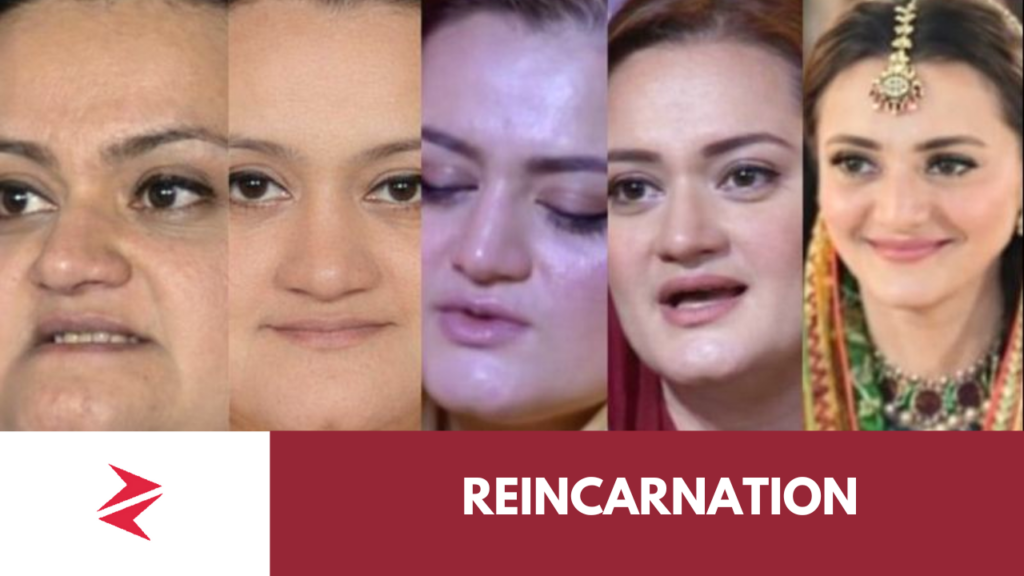 Visible changes in facial contour, skin texture, and weight distribution.