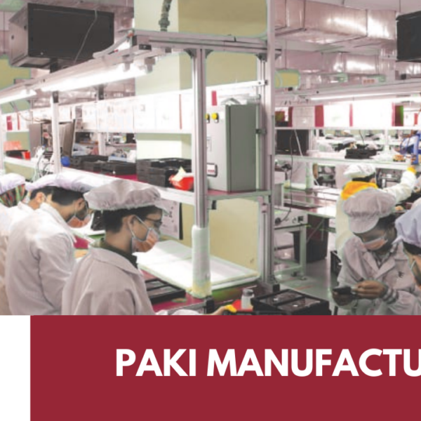 Workers assembling and testing smartphones at a mobile phone manufacturing facility in Pakistan