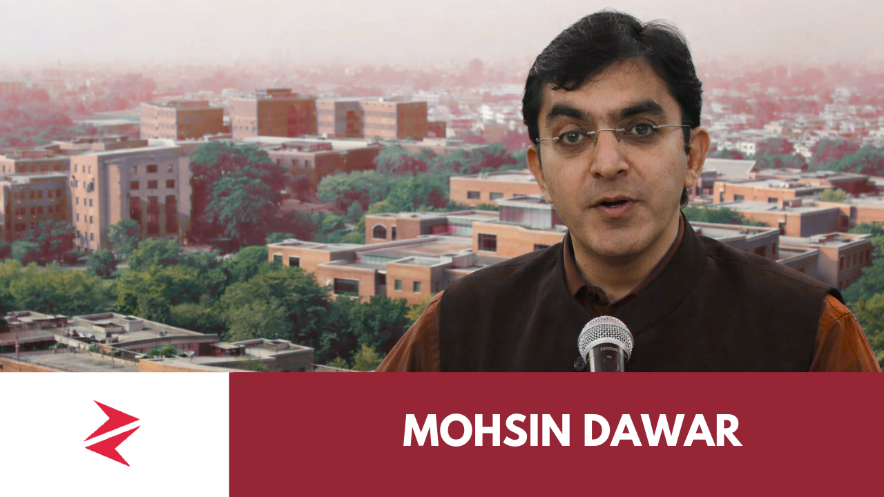 Poster at LUMS noticeboard questioning Mohsin Dawar’s speaking ban and academic freedom debate in Lahore.