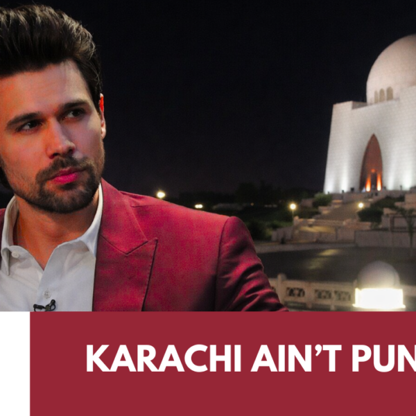 Man with Quaid-e-Azam Mausoleum at night