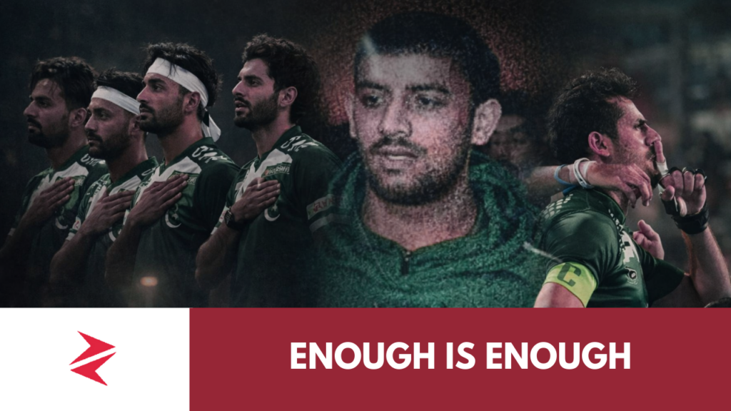 Pakistani hockey team's solemn moment