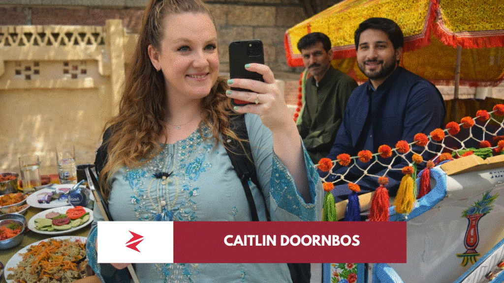 Caitlin Doornbos engaging with locals in Islamabad showcasing Pakistan’s hospitality and cultural warmth