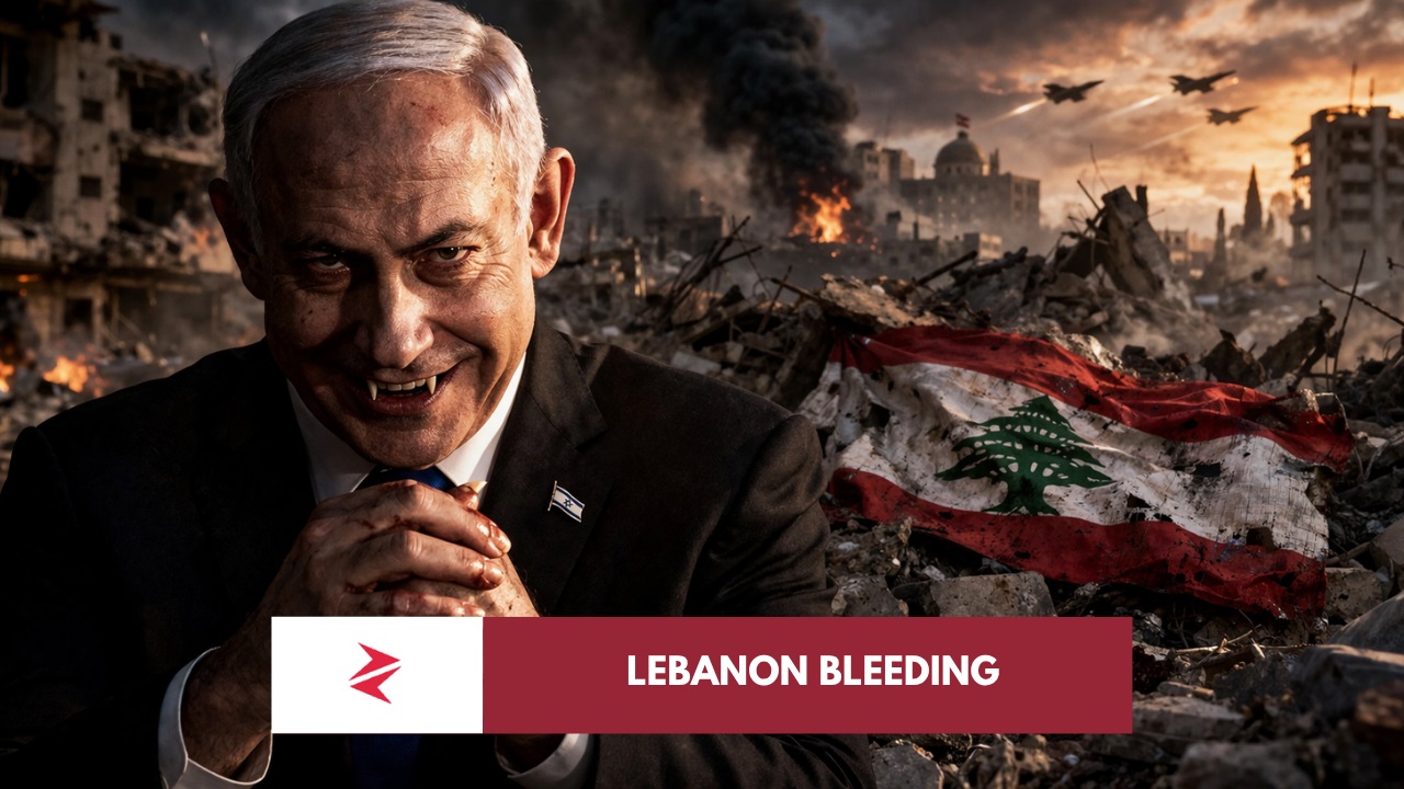 Aftermath of Israeli airstrikes in Beirut showing civilian destruction amid ceasefire claims