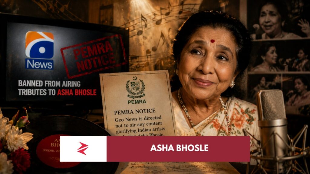 Muted broadcast of Asha Bhosle tribute on Geo News under PEMRA restrictions representing media censorship in Pakistan