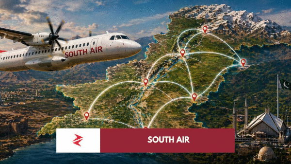 South Air ATR aircraft connecting regional cities across Pakistan including Quetta Panjgur Skardu Gilgit