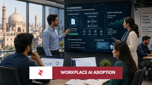 Pakistani professionals using workplace artificial intelligence while retaining human oversight and decision-making