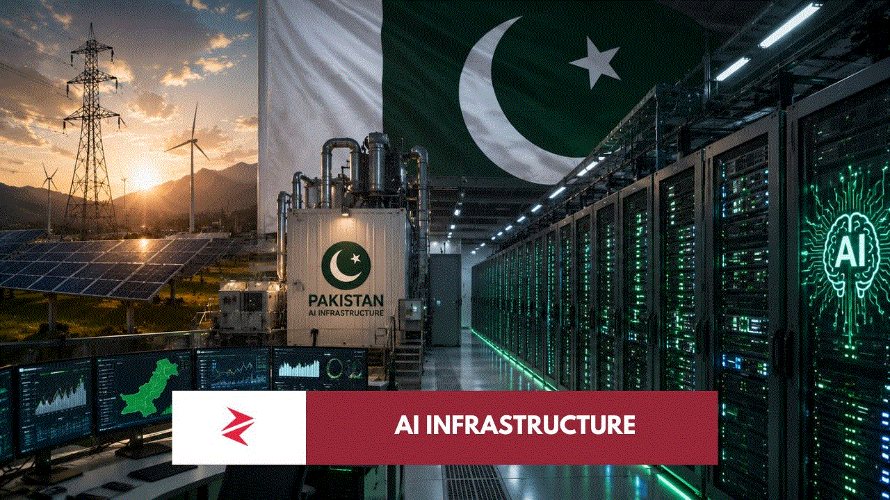 Modern AI data centre in Pakistan powered by grid electricity and solar energy replacing cryptocurrency mining facilities