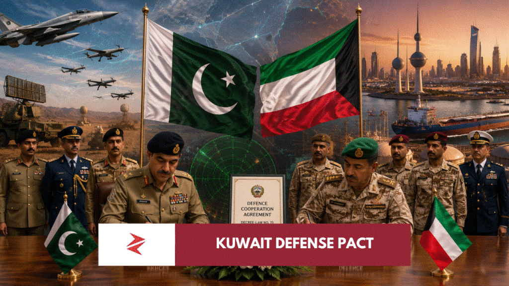 Pakistan and Kuwait defence delegations reviewing Decree-Law No. 73 of 2026 amid changing Gulf security conditions