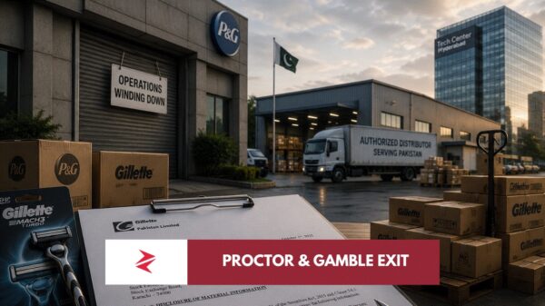P&G and Gillette Pakistan business restructuring illustrated through closed corporate operations, imported FMCG supply chains and local distribution
