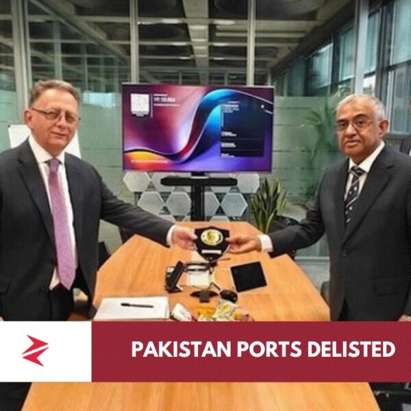 Pakistani naval delegation meeting London marine insurance representatives during war-risk delisting discussions