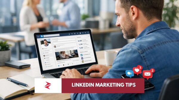 Pakistani business professional building audience rapport through a LinkedIn company page