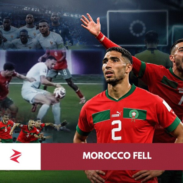 Disputed ball-to-arm contact before Kylian Mbappé’s opening goal as Morocco face France in the 2026 World Cup quarter-final