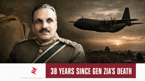 General Zia-ul-Haq with a Pakistan Air Force C-130 and confidential inquiry files marking 38 years since the Bahawalpur crash