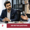 Pakistani business professionals using thoughtful questions to build rapport and credibility during a client meeting