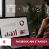Pakistani ecommerce operator analysing Facebook remarketing and abandoned-cart conversions on a laptop