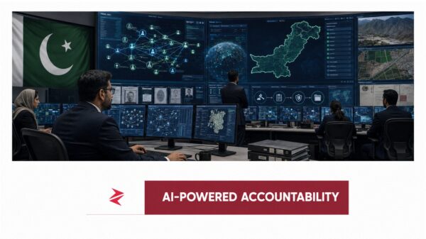 NAB AI-powered e-investigation command centre analysing corruption cases and recovered state land in Pakistan