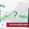 PTCL and Easypaisa logos representing the market-reported PTCL bid for Easypaisa Digital Bank in Pakistan
