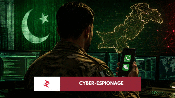 Pakistan Army communications officer comparing WhatsApp and WeChat amid cyber-espionage concerns