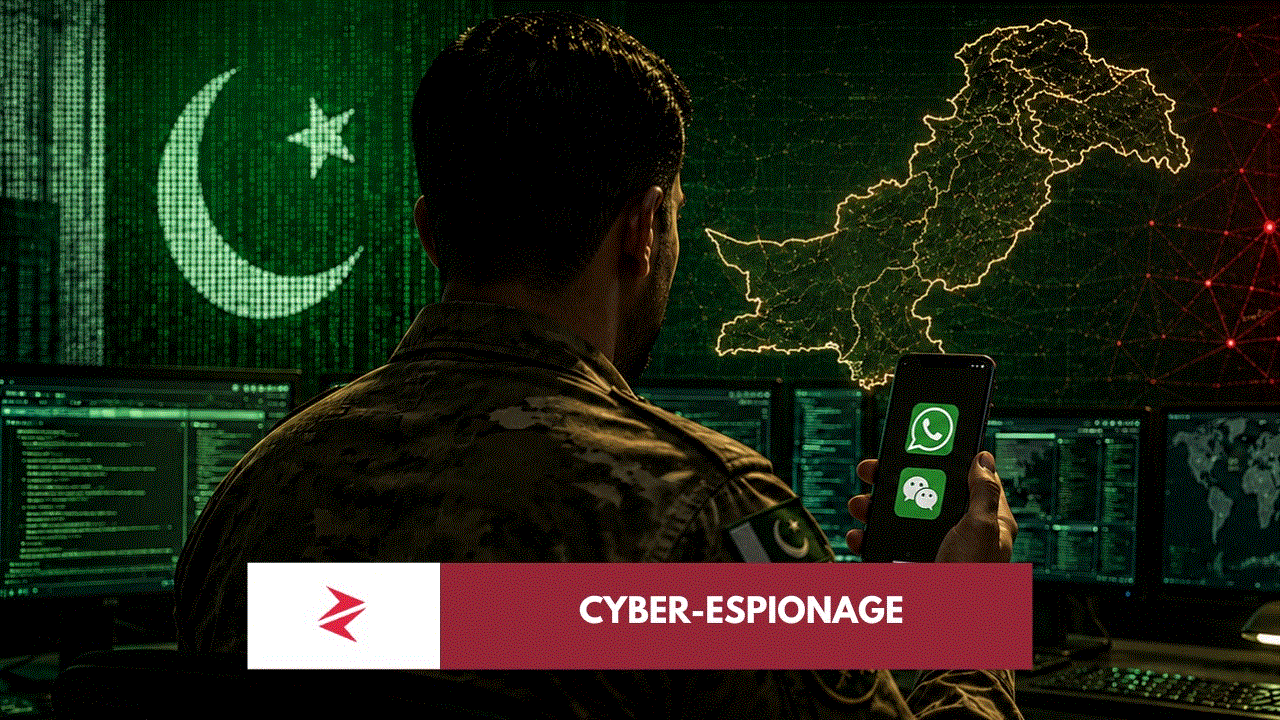 Pakistan Army communications officer comparing WhatsApp and WeChat amid cyber-espionage concerns