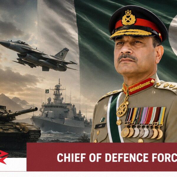 Field Marshal Syed Asim Munir representing Pakistan’s unified Army, Navy and Air Force command as Chief of Defence Forces