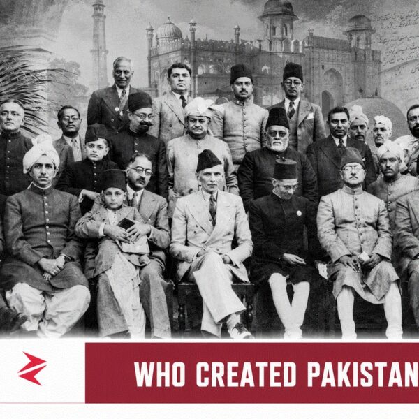 Muhammad Ali Jinnah surrounded by Muslim League and Punjab leaders during the Pakistan Movement