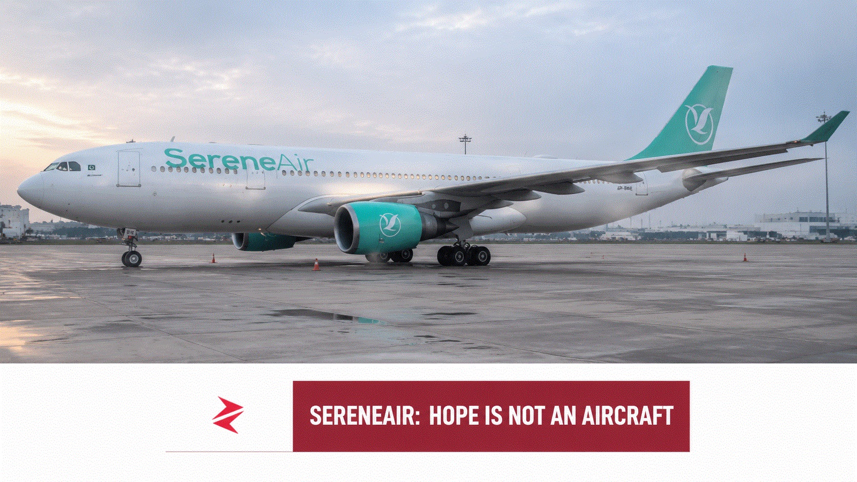 SereneAir Airbus A330-200 grounded at a Pakistani airport as the airline targets a return by the end of 2026