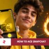 Person using Snapchat with Snapstreak flame, chat, camera and Snap Map symbols