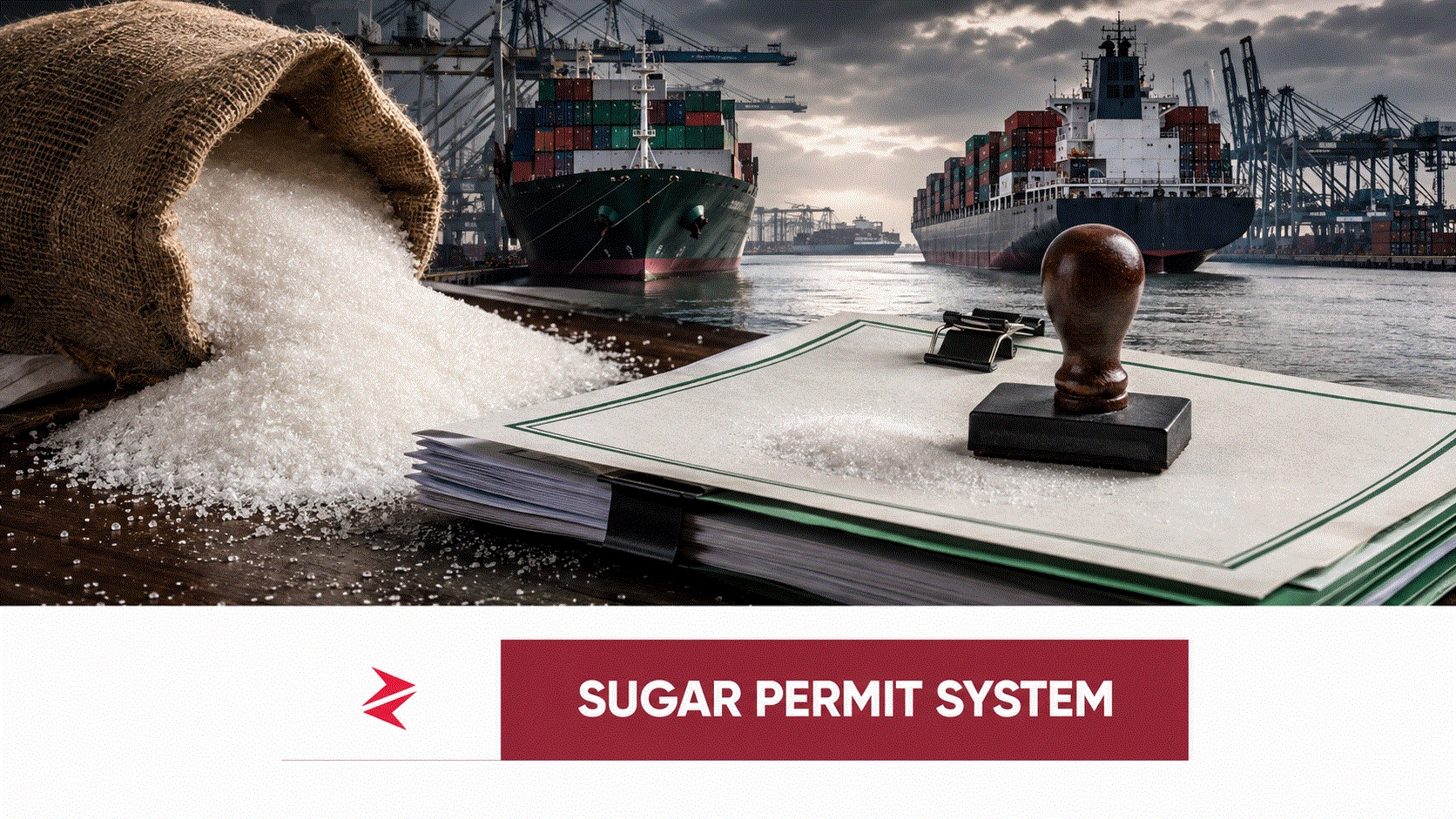 Sugar awaiting shipment at a Pakistani port during the country’s controversial export-import-re-export cycle