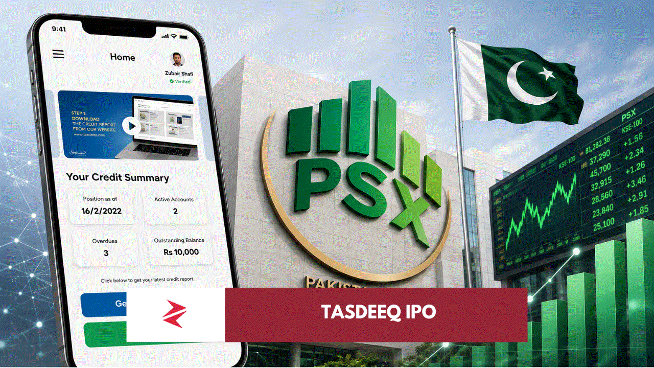 Tasdeeq Information Services PSX IPO featuring Pakistan’s private credit bureau and digital credit-reporting platform