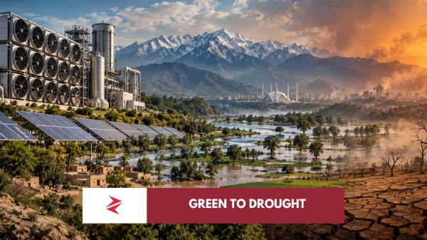 Carbon removal technology, natural forests and solar energy illustrate the global climate overshoot crisis and its consequences for Pakistan.