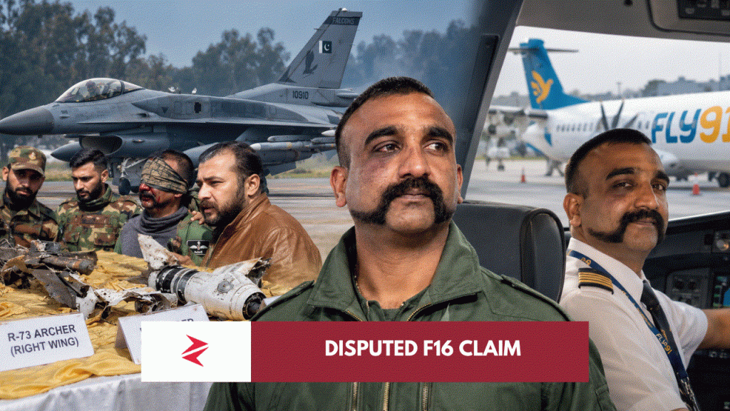 Abhinandan Varthaman, Pakistan Air Force F-16 and recovered MiG-21 missiles as the disputed 2019 F-16 claim resurfaces after his move to FLY91.