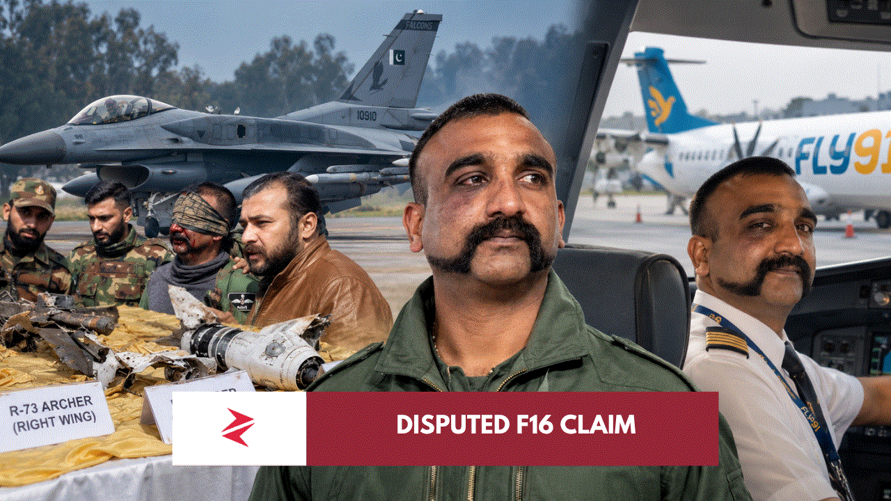 Abhinandan Varthaman, Pakistan Air Force F-16 and recovered MiG-21 missiles as the disputed 2019 F-16 claim resurfaces after his move to FLY91.