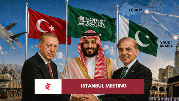 Pakistan Türkiye Saudi Arabia Makkah Joint Defence Agreement as the three countries institutionalise military cooperation after the Istanbul committee meeting.