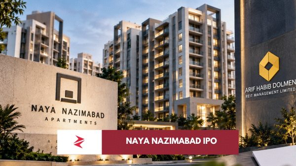Naya Nazimabad Apartment REIT public subscription at Rs23 after eight-times book-building oversubscription on Pakistan Stock Exchange.
