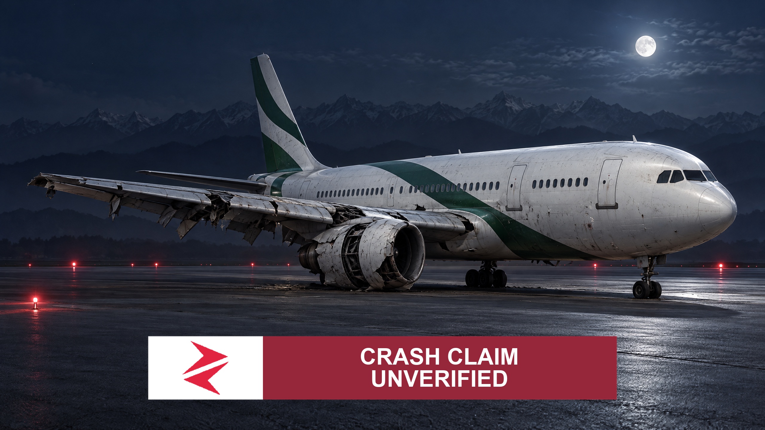 AI-generated editorial illustration: Conceptual editorial illustration for Crash Claim Unverified. Not a documentary photograph.