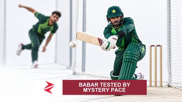 AI-generated editorial illustration: Conceptual editorial illustration for Babar Tested by Mystery Pace. Not a documentary photograph.