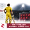 AI-generated editorial illustration: Conceptual editorial illustration for Myth vs Reality: Maxwell & Visa Crisis. Not a documentary photograph.