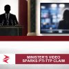 AI-generated editorial illustration: Conceptual editorial illustration for Minister’s Video Sparks PTI‑TTP Claim. Not a documentary photograph.