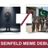 AI-generated editorial illustration: Conceptual editorial illustration for Seinfeld Meme Debunked. Not a documentary photograph.