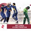 AI-generated editorial illustration: Conceptual editorial illustration for Sri Lanka Stuns Pakistan. Not a documentary photograph.