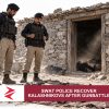 AI-generated editorial illustration: Conceptual editorial illustration for Swat Police Recover Kalashnikovs After Gunbattle. Not a documentary photograph.