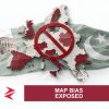 AI-generated editorial illustration: Conceptual editorial illustration for Map Bias Exposed. Not a documentary photograph.