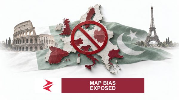 AI-generated editorial illustration: Conceptual editorial illustration for Map Bias Exposed. Not a documentary photograph.
