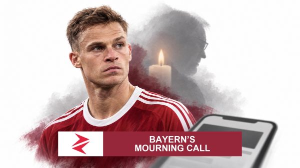 AI-generated editorial illustration: Conceptual editorial illustration for Bayern’s Mourning Call. Not a documentary photograph.